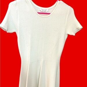 Hugo Boss White Textured Dress